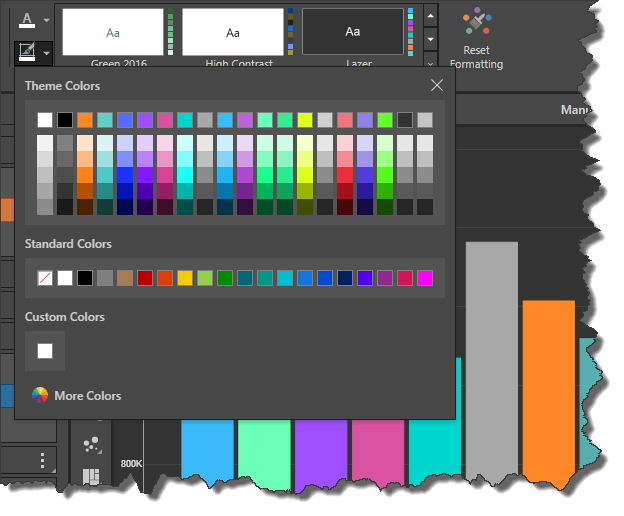 Report Background Color